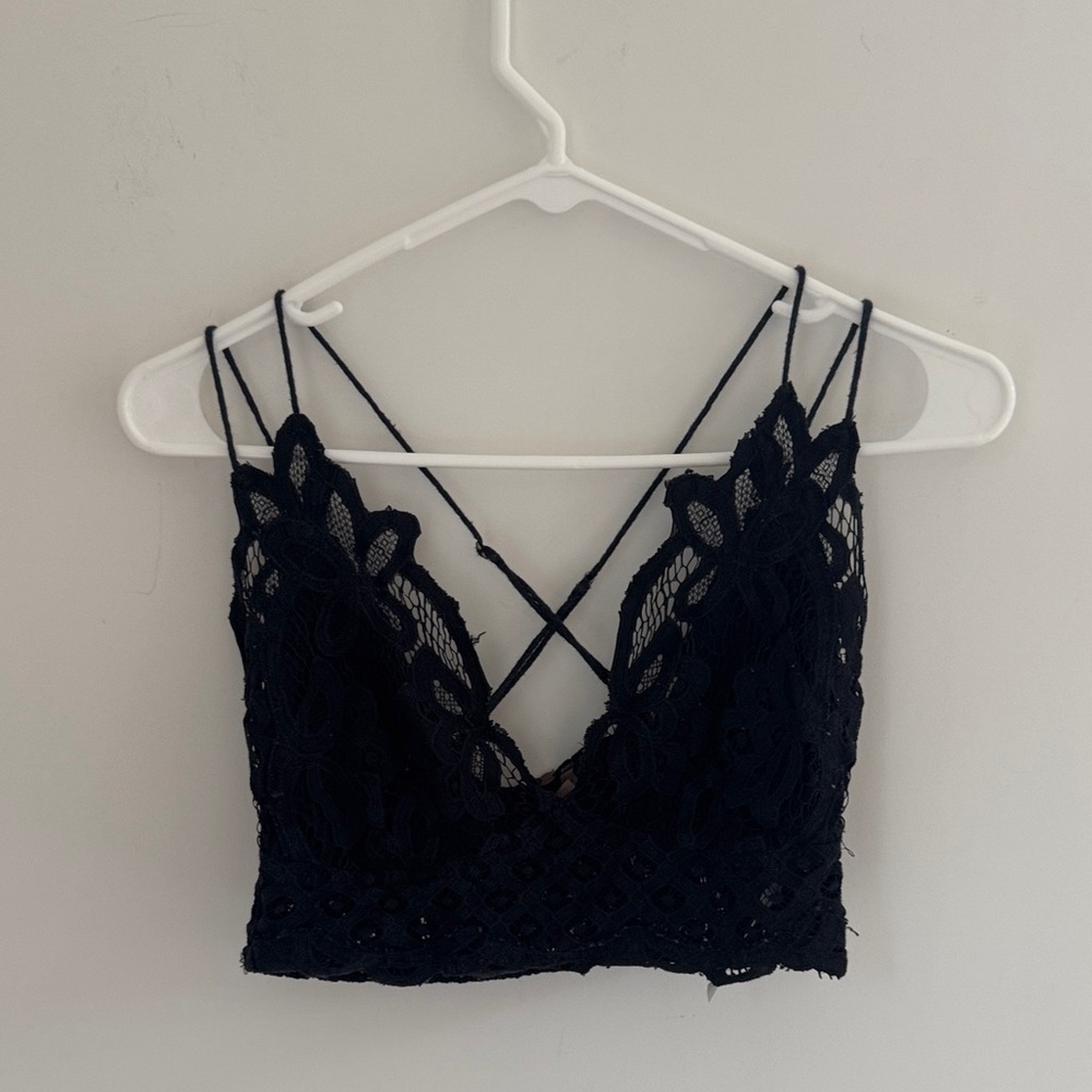 Free People Adela Black Lace Bralette